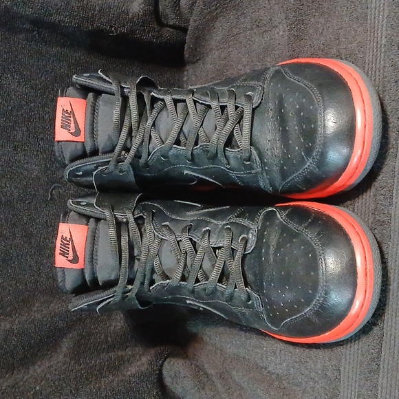 Nike Dunk High Premium ,Hot Lava,Rec Splatter,Black Bred (2009) Mens Size-12 - Picture 2 of 12
